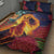 Hawaii Kilauea Big Islands Quilt Bed Set Pele Goddess With Tropical Flowers