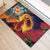 Hawaii Kilauea Big Islands Rubber Doormat Pele Goddess With Tropical Flowers