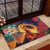 Hawaii Kilauea Big Islands Rubber Doormat Pele Goddess With Tropical Flowers