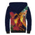 Hawaii Kilauea Big Islands Sherpa Hoodie Pele Goddess With Tropical Flowers