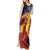 Hawaii Kilauea Big Islands Tank Maxi Dress Pele Goddess With Tropical Flowers