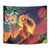 Hawaii Kilauea Big Islands Tapestry Pele Goddess With Tropical Flowers