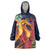 Hawaii Kilauea Big Islands Wearable Blanket Hoodie Pele Goddess With Tropical Flowers