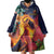 Hawaii Kilauea Big Islands Wearable Blanket Hoodie Pele Goddess With Tropical Flowers