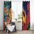 Hawaii Kilauea Big Islands Window Curtain Pele Goddess With Tropical Flowers