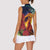 Hawaii Kilauea Big Islands Women Sleeveless Polo Shirt Pele Goddess With Tropical Flowers