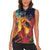 Hawaii Kilauea Big Islands Women Sleeveless Polo Shirt Pele Goddess With Tropical Flowers