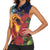 Hawaii Kilauea Big Islands Women Sleeveless Polo Shirt Pele Goddess With Tropical Flowers