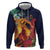 Hawaii Kilauea Big Islands Zip Hoodie Pele Goddess With Tropical Flowers