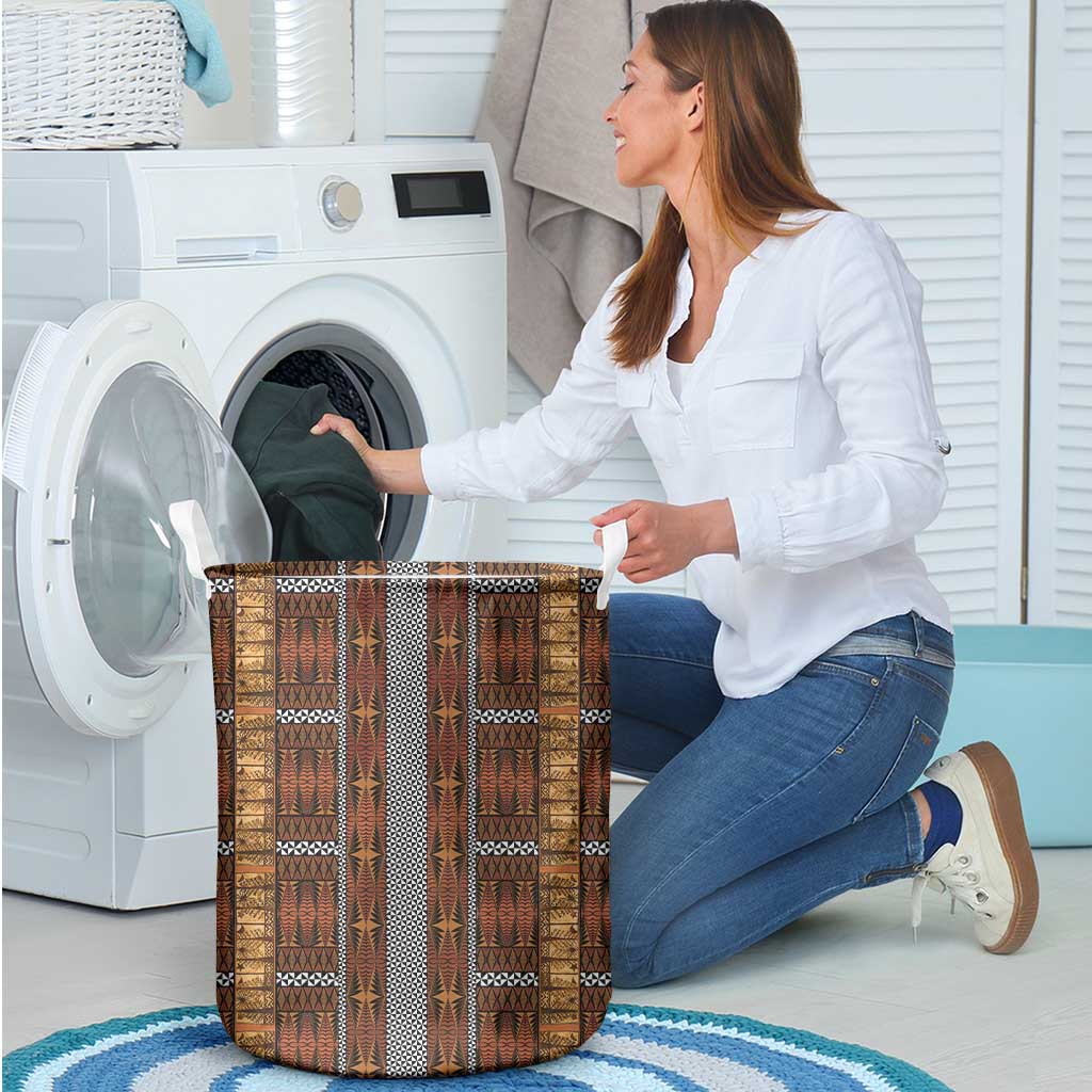 Malo e Lelei Tonga Laundry Basket Tongan Ngatu Tapa Cloth - Polynesian Pride