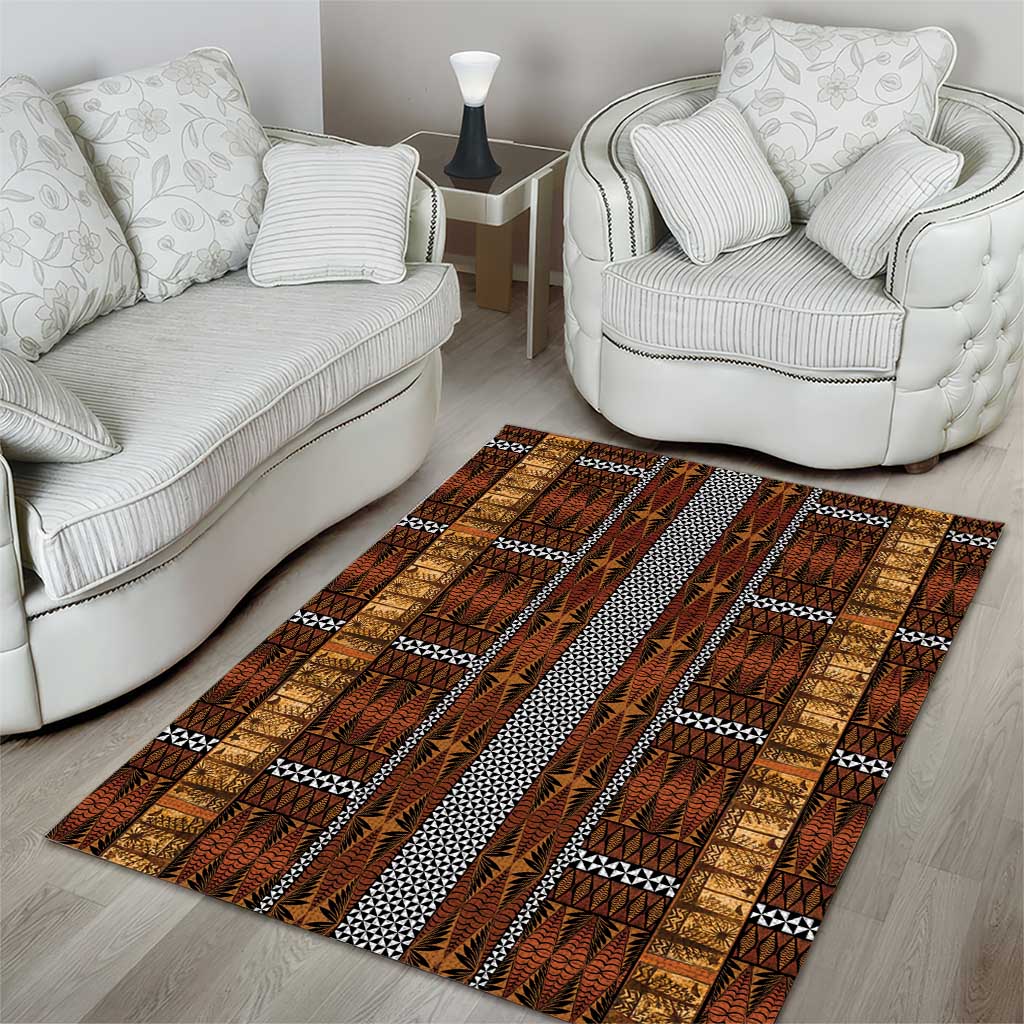Malo e Lelei Tonga Area Rug Tongan Ngatu Tapa Cloth - Polynesian Pride