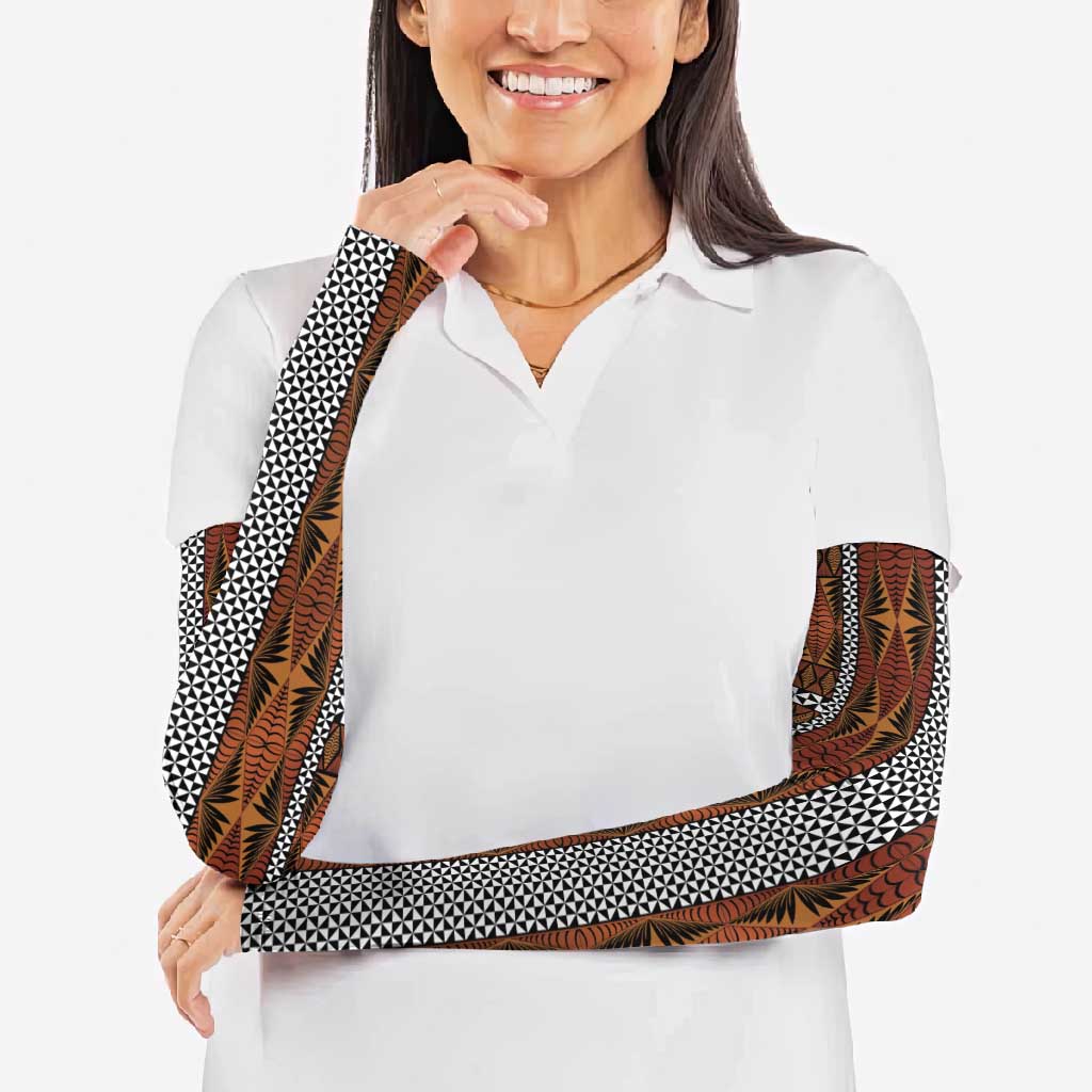 Malo e Lelei Tonga Arm Sleeves Tongan Ngatu Tapa Cloth - Polynesian Pride