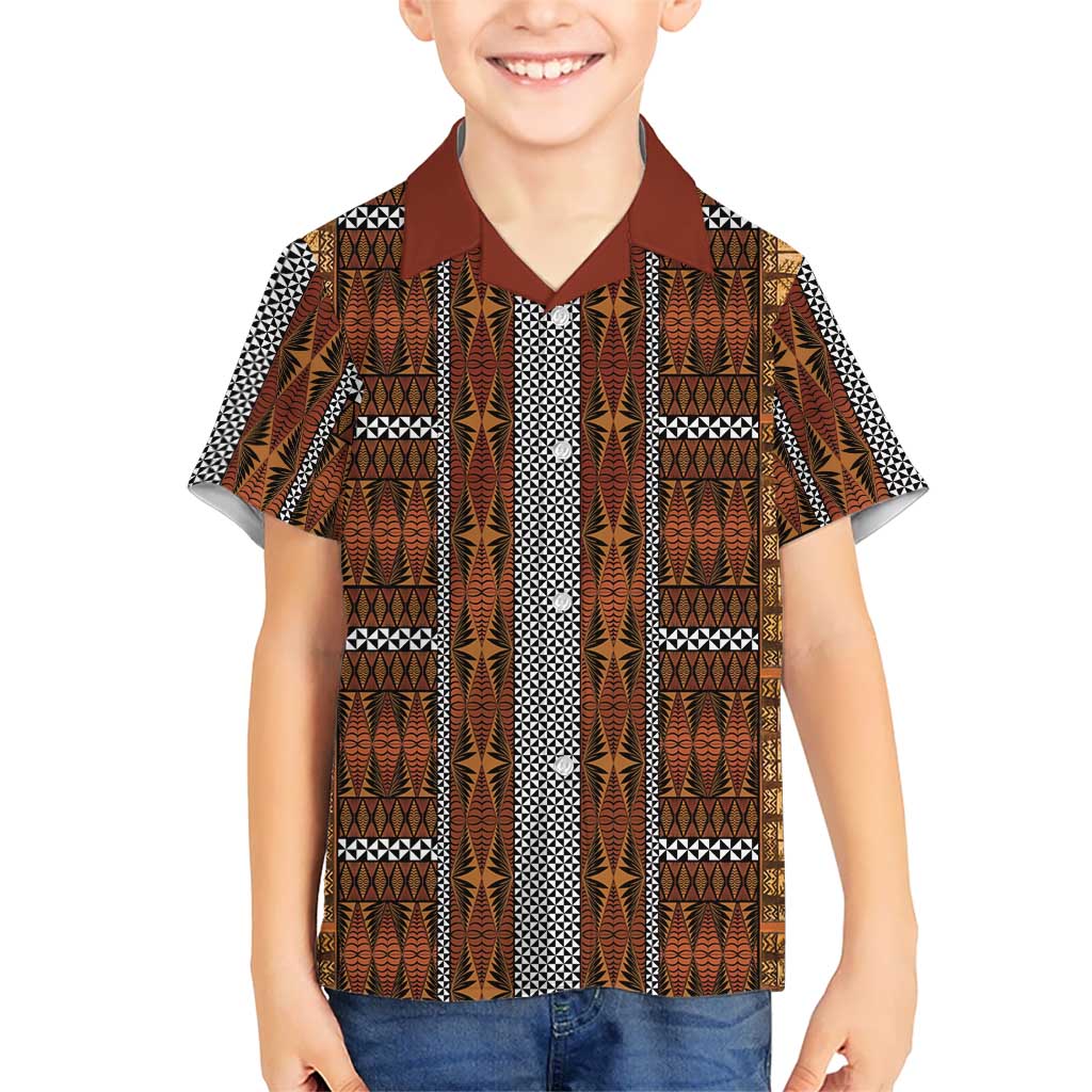 Malo e Lelei Tonga Kid Hawaiian Shirt Tongan Ngatu Tapa Cloth - Polynesian Pride