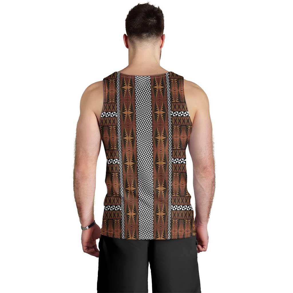 Malo e Lelei Tonga Men Tank Top Tongan Ngatu Tapa Cloth - Polynesian Pride