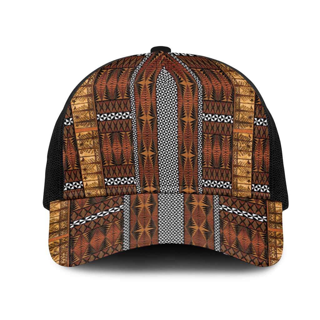 Malo e Lelei Tonga Mesh Trucker Cap Tongan Ngatu Tapa Cloth - Polynesian Pride