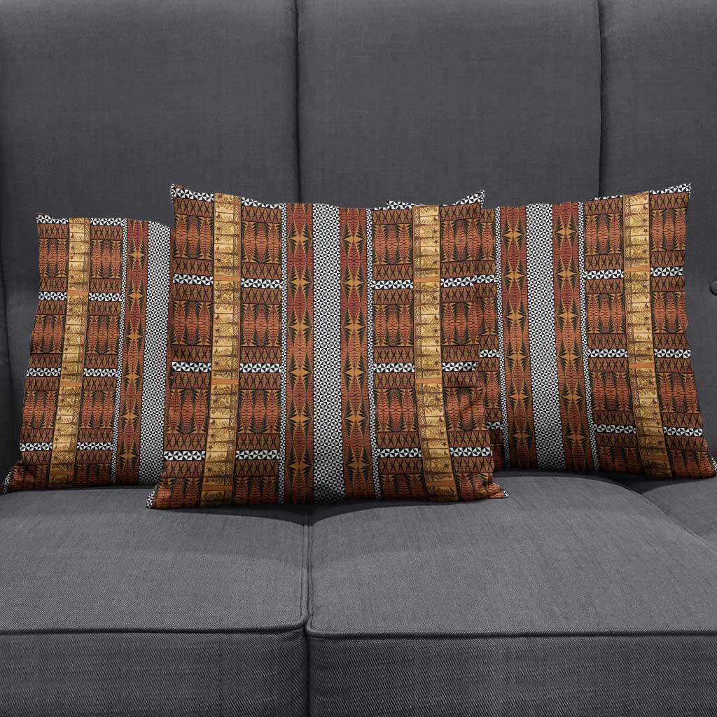 Malo e Lelei Tonga Pillow Cover Tongan Ngatu Tapa Cloth - Polynesian Pride