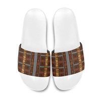 Malo e Lelei Tonga Slide Sandals Tongan Ngatu Tapa Cloth - Polynesian Pride
