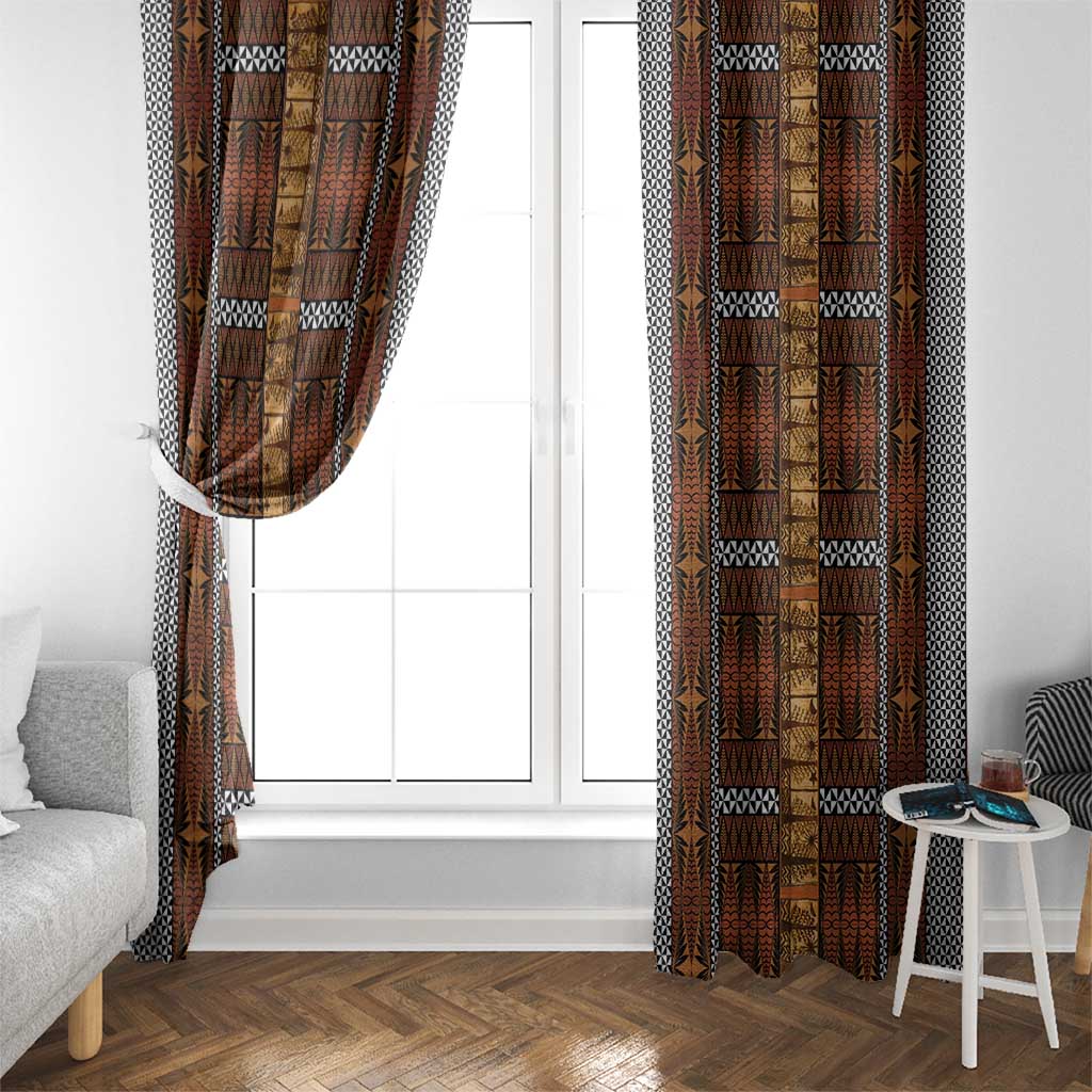 Malo e Lelei Tonga Window Curtain Tongan Ngatu Tapa Cloth - Polynesian Pride