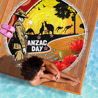 New Zealand And Australia ANZAC Day Beach Blanket Aboriginal Maori Starring Night Style
