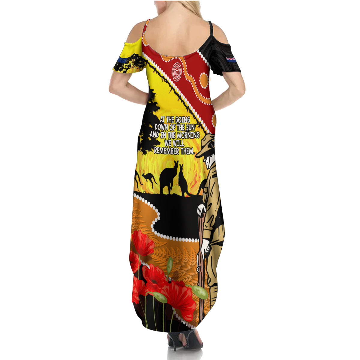 New Zealand And Australia ANZAC Day Family Matching Summer Maxi Dress and Hawaiian Shirt Aboriginal Maori Starring Night Style LT14 - Polynesian Pride
