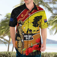 New Zealand And Australia ANZAC Day Hawaiian Shirt Aboriginal Maori Starring Night Style LT14 - Polynesian Pride