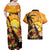 Aloha Hawaii Women's Day Couples Matching Off Shoulder Maxi Dress and Hawaiian Shirt Hula Girl With Sunset Vibes LT14 - Polynesian Pride