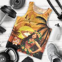 Aloha Hawaii Women's Day Men Tank Top Hula Girl With Sunset Vibes LT14 - Polynesian Pride