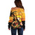 Aloha Hawaii Women's Day Off Shoulder Sweater Hula Girl With Sunset Vibes LT14 - Polynesian Pride