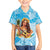 Aloha Hawaii Women's Day Family Matching Long Sleeve Bodycon Dress and Hawaiian Shirt Hula Girl With Ukulele Tropical Style LT14 Son's Shirt Blue - Polynesian Pride