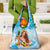 Aloha Hawaii Women's Day Grocery Bag Hula Girl With Ukulele Tropical Style