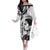 New Zealand Women's Day Family Matching Off Shoulder Long Sleeve Dress and Hawaiian Shirt Aotearoa Kia Whakapumau Te Mana Wahine LT14 Mom's Dress White - Polynesian Pride