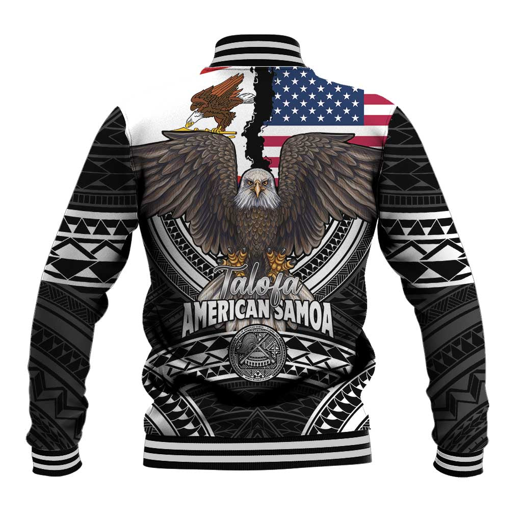 Talofa American Samoa Flag Day Baseball Jacket Bald Eagle Polynesian Tattoo