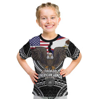 Talofa American Samoa Flag Day Kid T Shirt Bald Eagle Polynesian Tattoo