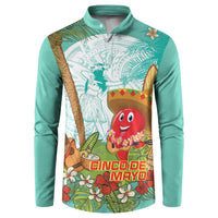 Hawaii Cinco de Mayo Button Sweatshirt Chili Pepper Hula Girl Tropical Vibes