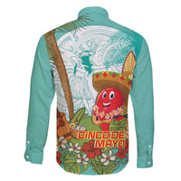 Hawaii Cinco de Mayo Family Matching Long Sleeve Bodycon Dress and Hawaiian Shirt Chili Pepper Hula Girl Tropical Vibes LT14 - Polynesian Pride