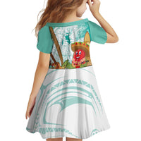 Hawaii Cinco de Mayo Family Matching Off Shoulder Short Dress and Hawaiian Shirt Chili Pepper Hula Girl Tropical Vibes