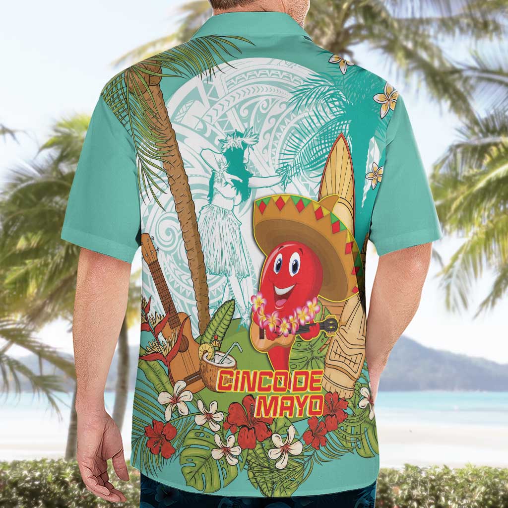 Hawaii Cinco de Mayo Hawaiian Shirt Chili Pepper Hula Girl Tropical Vibes