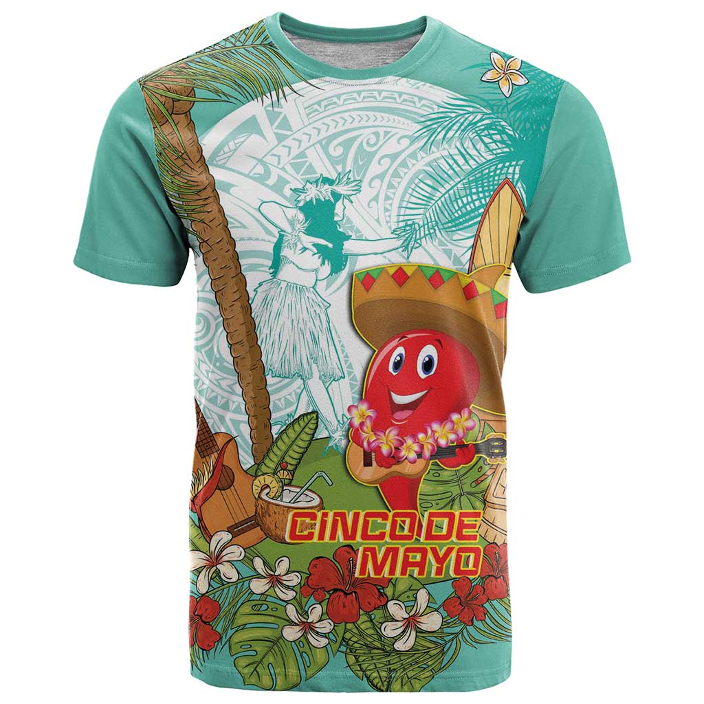 Hawaii Cinco de Mayo T Shirt Chili Pepper Hula Girl Tropical Vibes