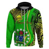 Polynesian Pride Cook Islands Hoodie Mangaia Gospel Day Green Version LT14 - Polynesian Pride
