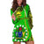 Polynesian Pride Cook Islands Hoodie Dress Mangaia Gospel Day Green Version LT14 - Polynesian Pride