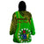 Polynesian Pride Cook Islands Wearable Blanket Hoodie Mangaia Gospel Day Green Version LT14 - Polynesian Pride