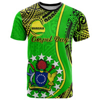 Custom Cook Islands T Shirt Mangaia Gospel Day Green Version LT14 Green - Polynesian Pride