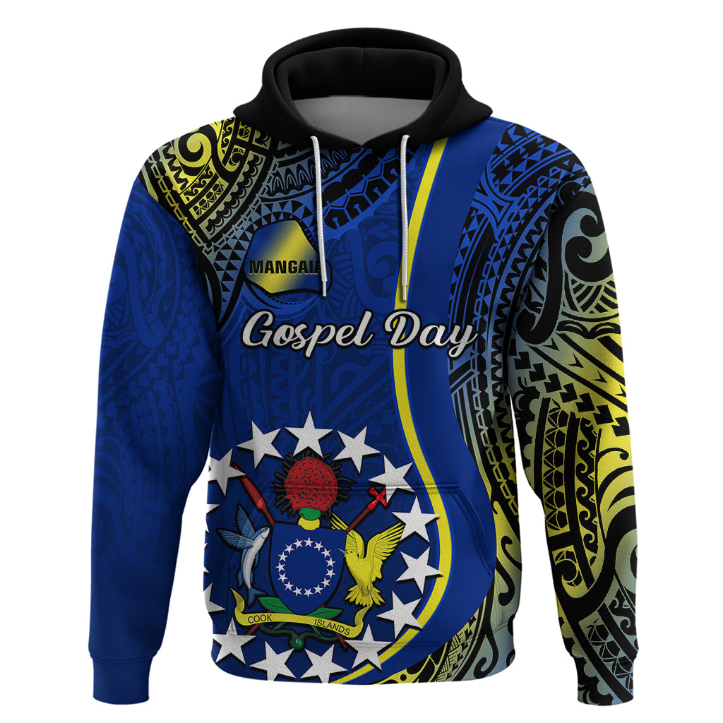 Polynesian Pride Cook Islands Hoodie Mangaia Gospel Day Blue Version LT14 - Polynesian Pride