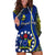 Polynesian Pride Cook Islands Hoodie Dress Mangaia Gospel Day Blue Version LT14 - Polynesian Pride