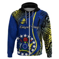 Custom Cook Islands Hoodie Mangaia Gospel Day Blue Version LT14 - Polynesian Pride
