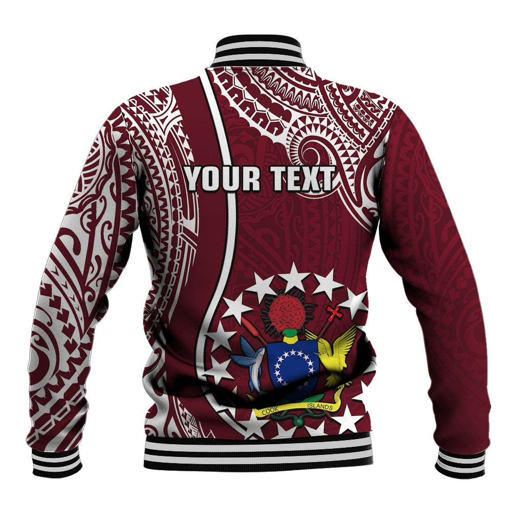 Personalised June 15 Mangaia Gospel Day Mangaia Cook Islands Baseball Jacket Maroon Version LT14 - Polynesian Pride