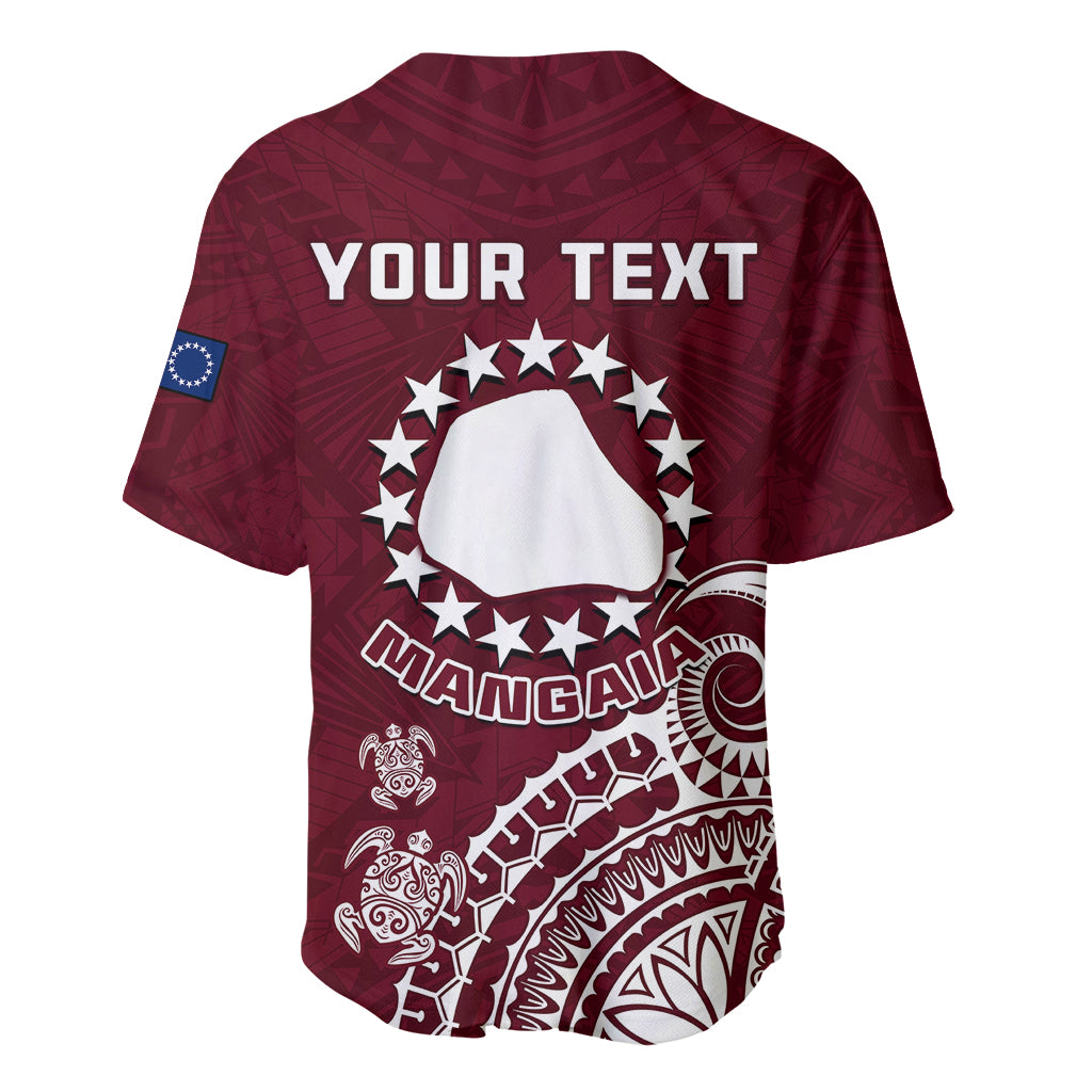 Personalised Mangaia Cook Islands Baseball Jersey Polynesian Sea Turtle LT14 - Polynesian Pride