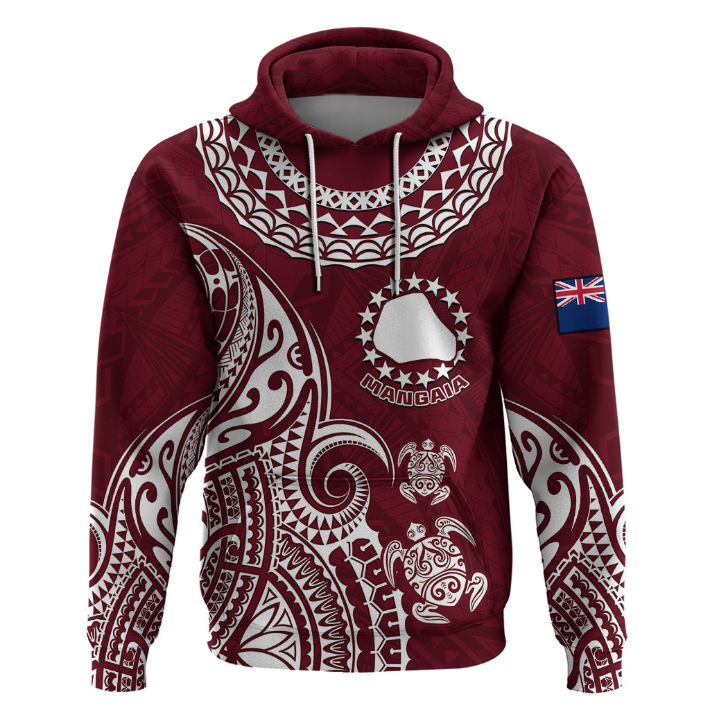 Custom Mangaia Cook Islands Hoodie Polynesian Sea Turtle LT14 - Polynesian Pride