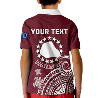 Personalised Mangaia Cook Islands Kid Polo Shirt Polynesian Sea Turtle LT14 - Polynesian Pride