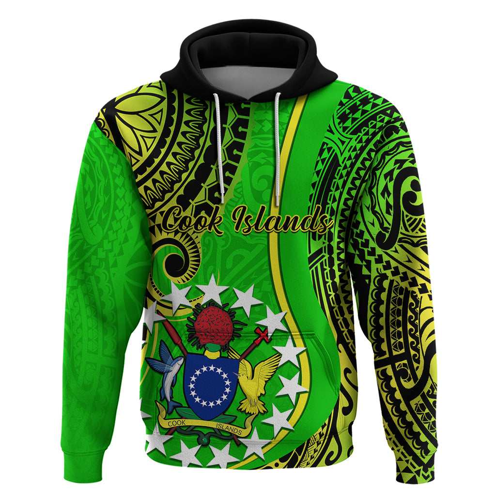 Custom Cook Islands Hoodie Kuki Airani Coat of Arms LT14 - Polynesian Pride